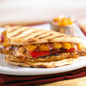 Moroccan Chicken Naanini with Nectarine Chutney